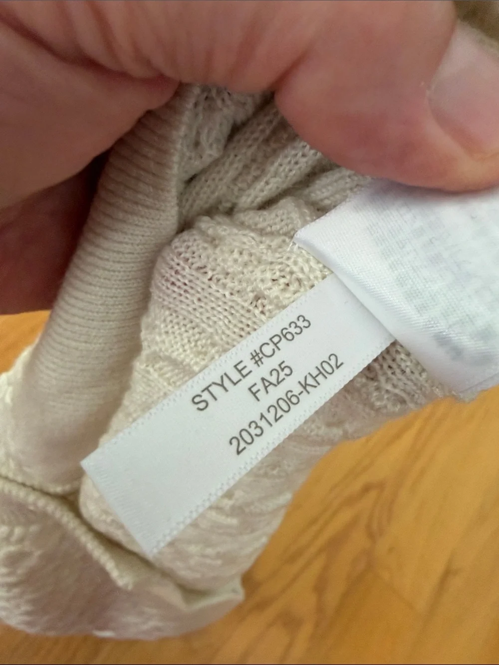 J.Crew cableknit crewneck cardigan in Merino wool cream size large